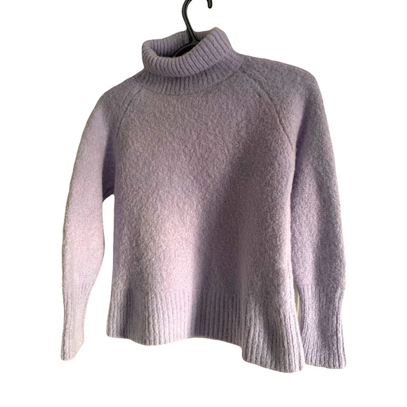 Babaton 100% Alpaca Turtleneck Sweater Light Purple XS - Picture 2 of 5